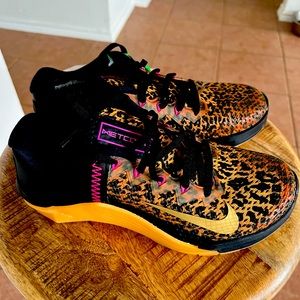 Nike Metcon 6 Cross Training Shoes Cheetah Print [AT3160-096] Women's Size 6.0
